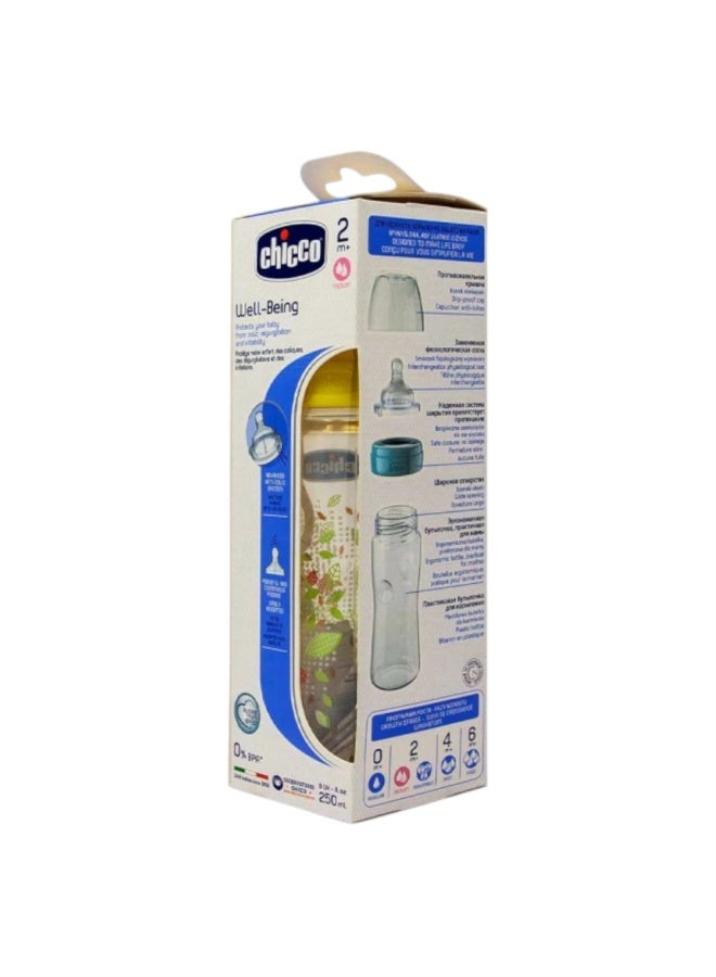 Chicco Baby Bottle 250ml - BPA-Free Feeding Bottle with Anti-Colic System & Yellow Cap - Image 3